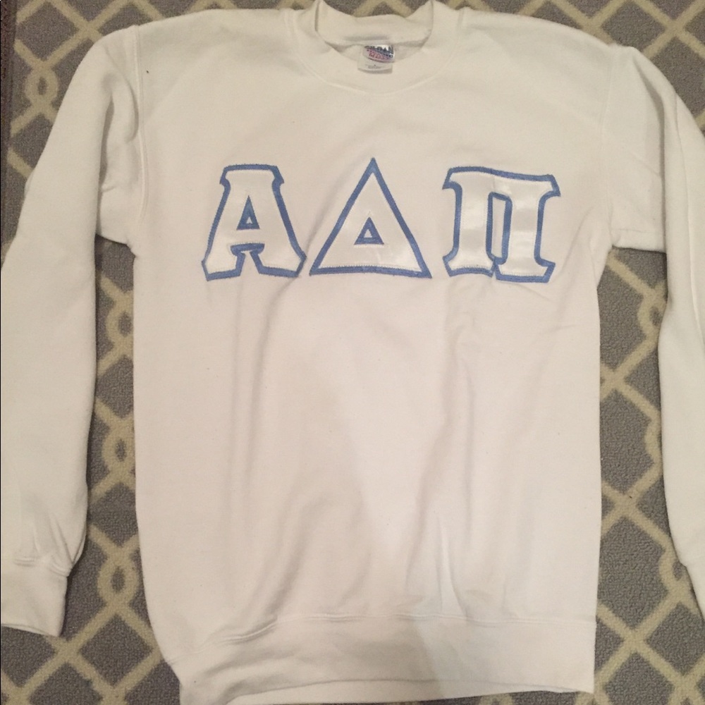 Alpha Delta Pi (ADPi) white sweater, size S